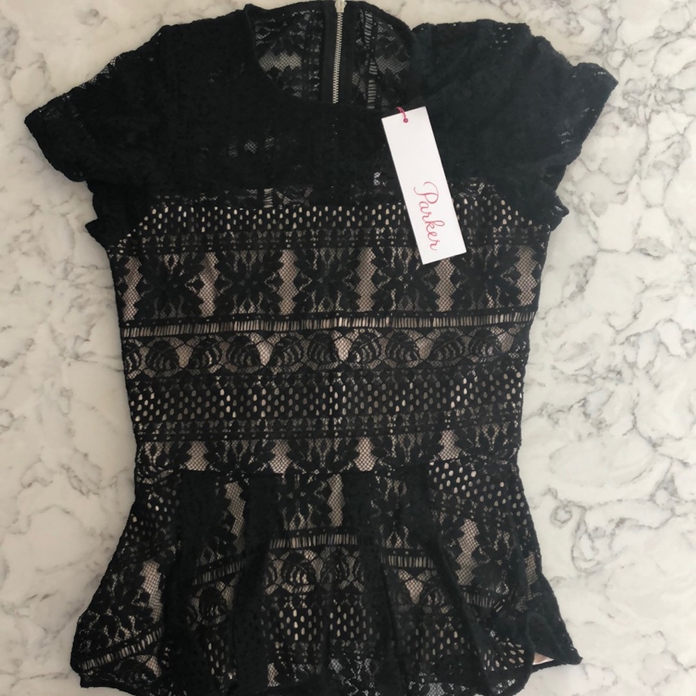 Parker lace top, blouse, XS, New $298.00